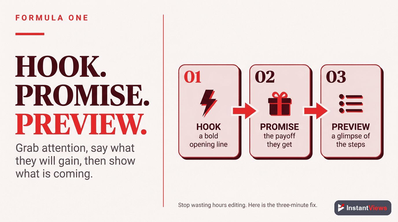 Formula #1: Hook + Promise + Preview
