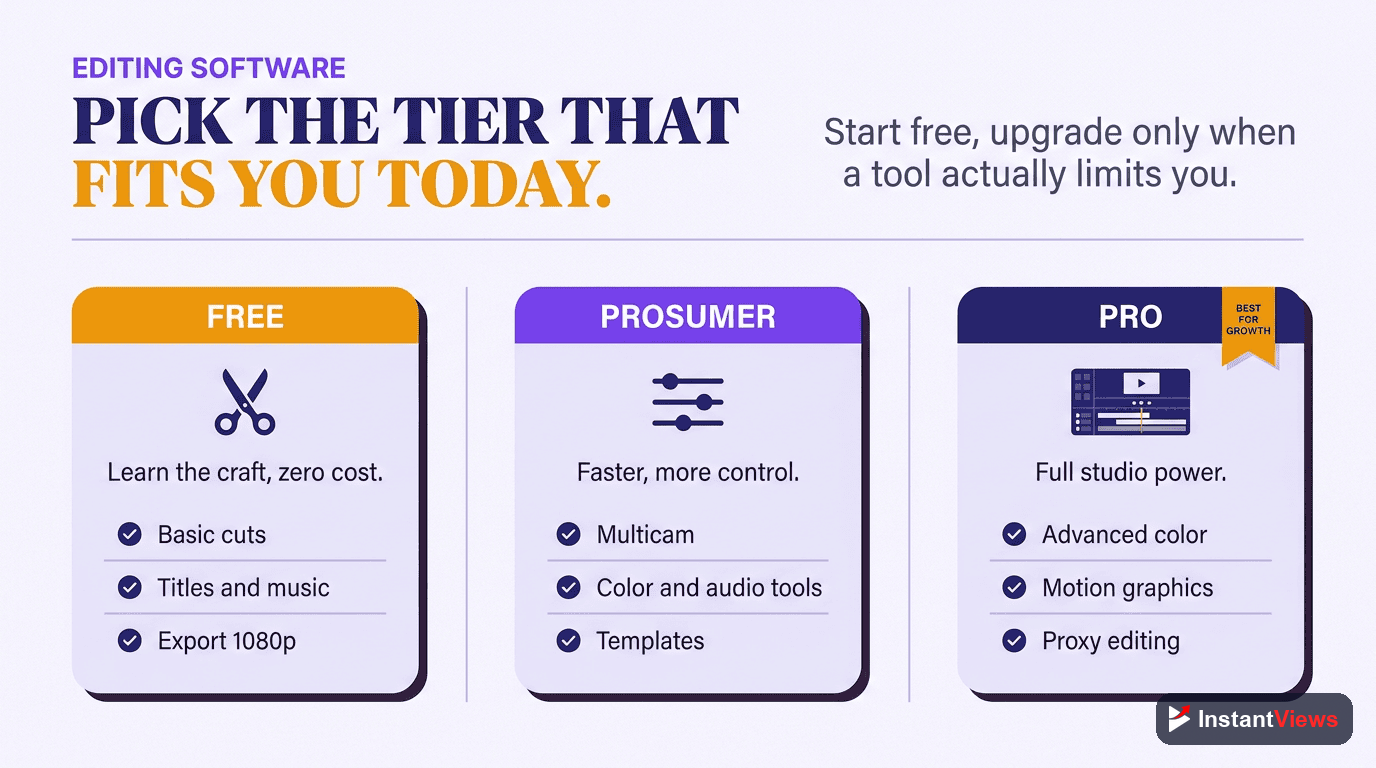 Editing Software: Free, Prosumer, and Pro