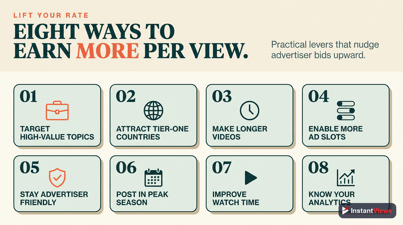 8 Proven Tips to Increase Your YouTube CPM