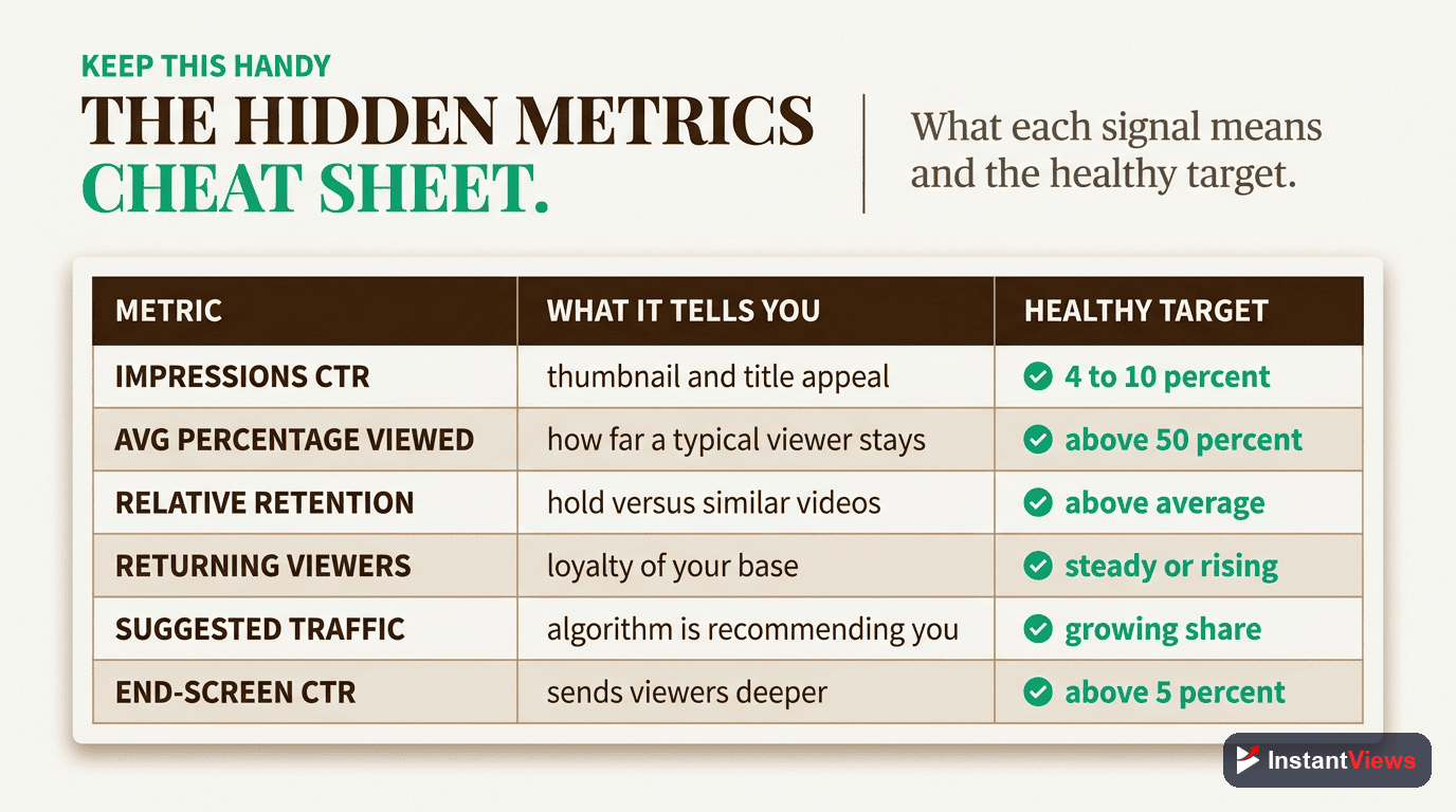 The Hidden Metrics Cheat Sheet