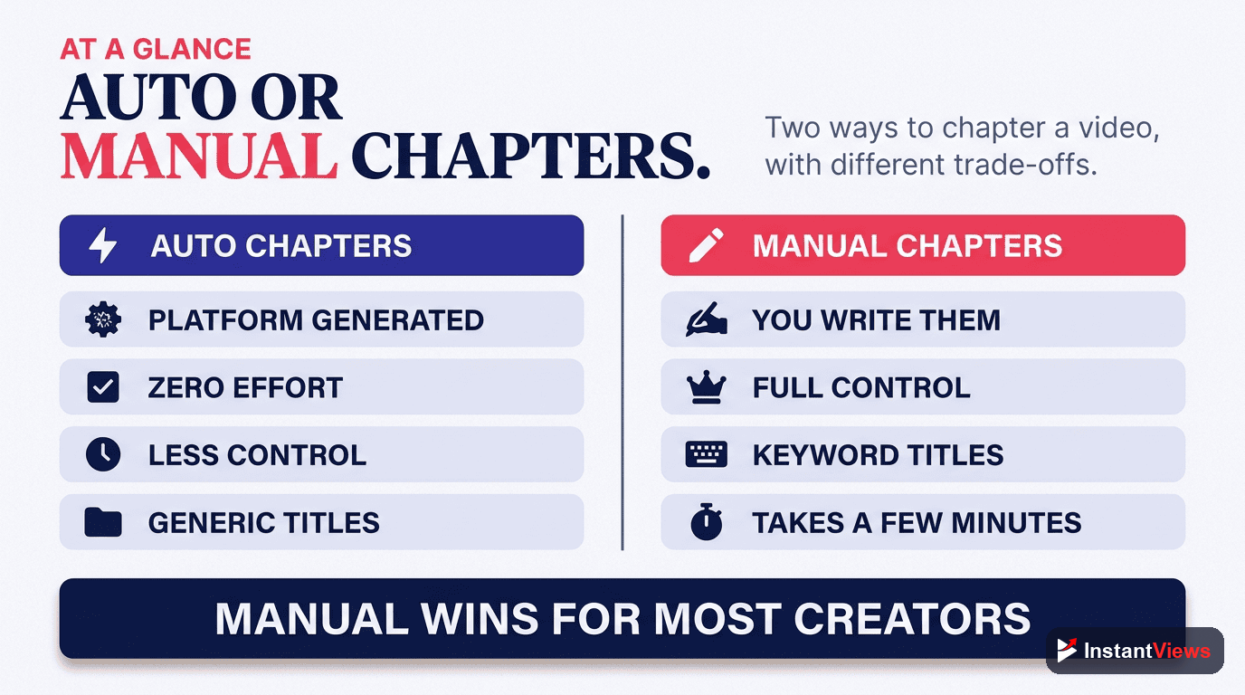 Auto Chapters vs Manual Chapters
