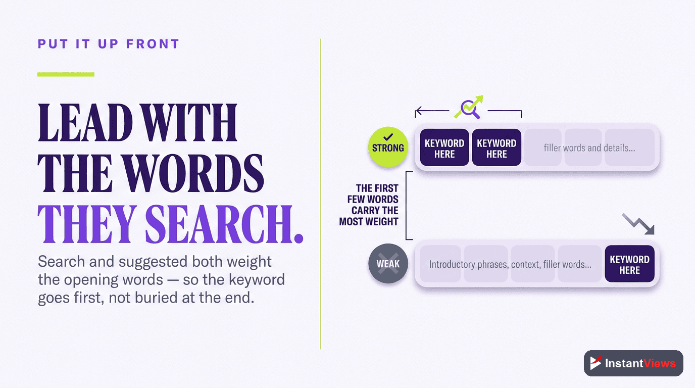Keyword Placement: Front-Load for Search