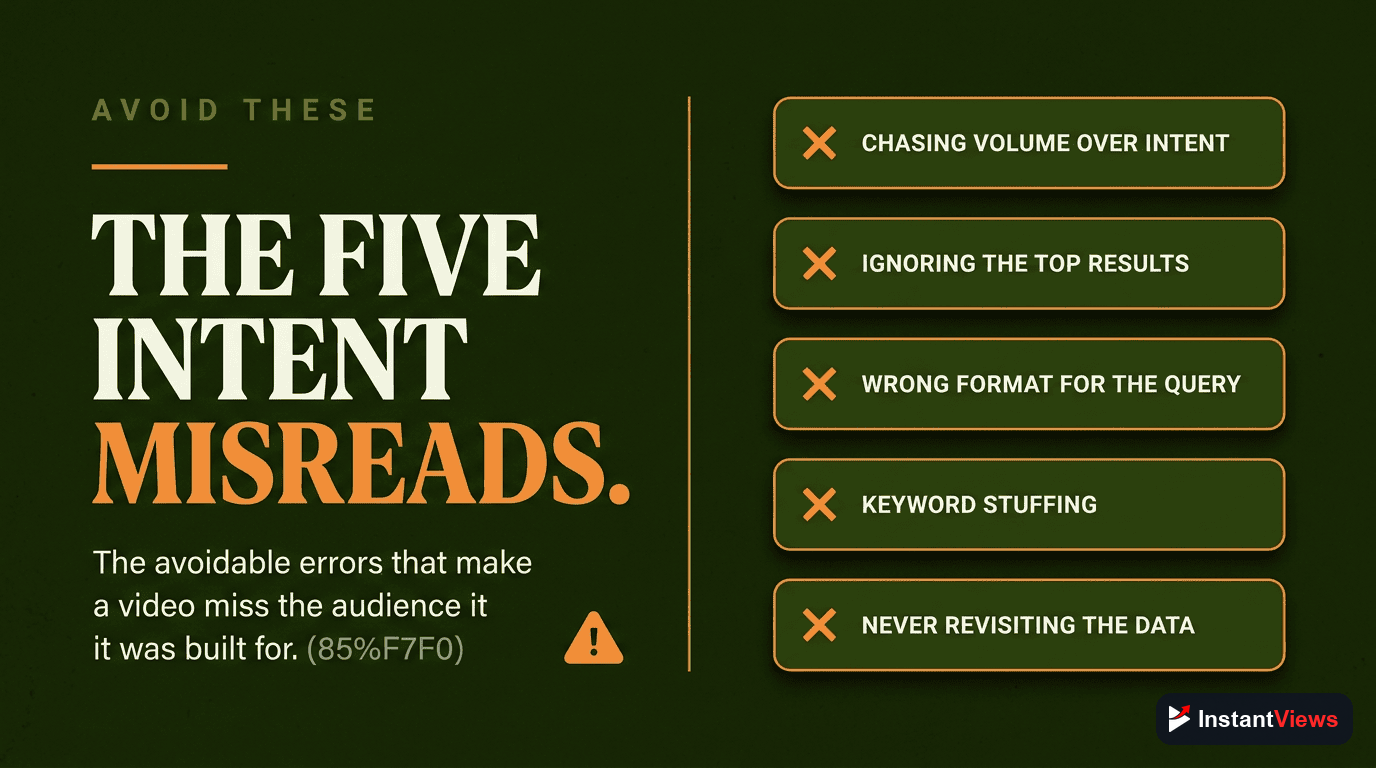 Common Search Intent Mistakes