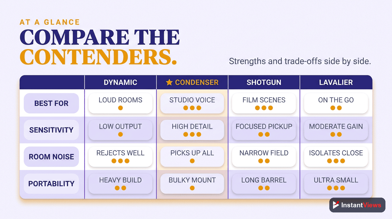 Microphone Types Compared