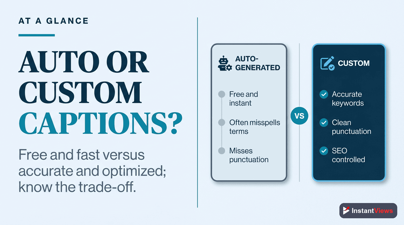 Auto-Generated vs Custom Transcripts