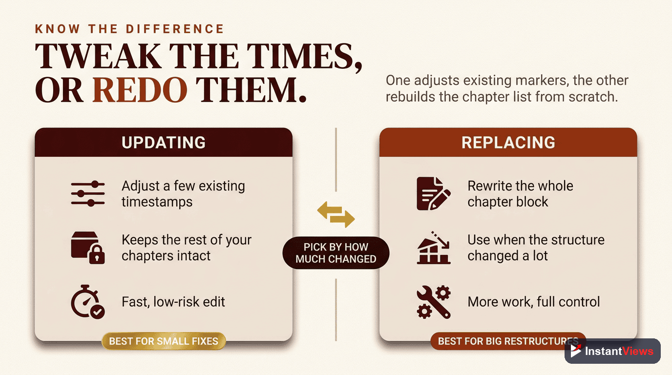 Updating vs Replacing Timestamps