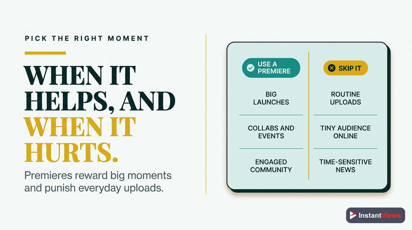 When to Use Premieres (and When Not To)